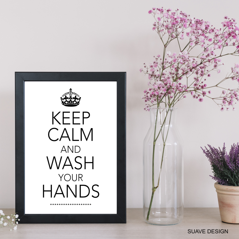 Keep Calm Bathroom Toilet Wall Art Print, Large Quote for Toilets Home Decor Get Naked For Framing