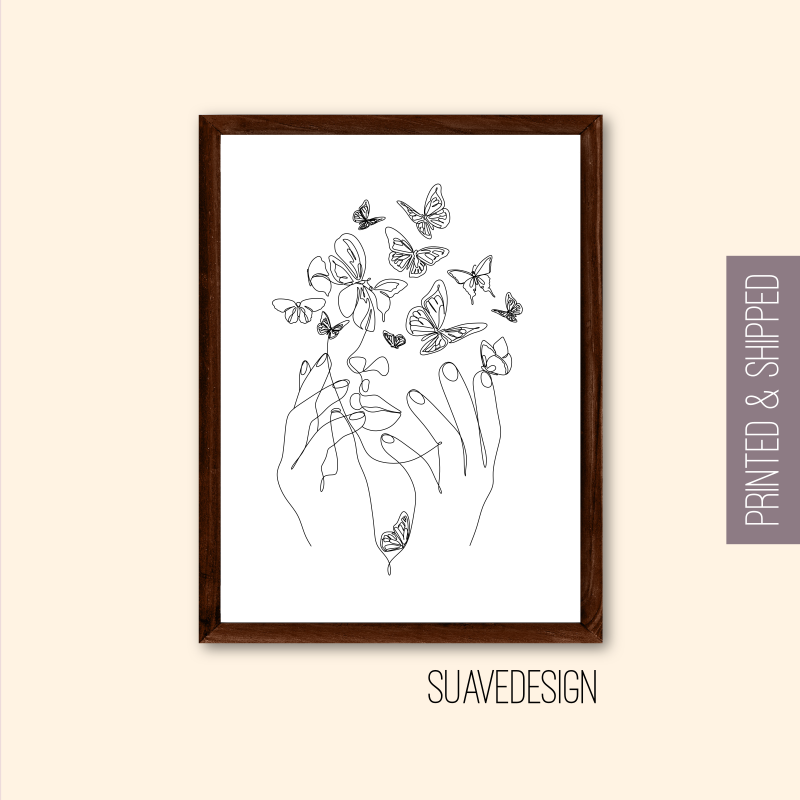 Abstract Line Art, Wall Art, Home Decor, Trendy Abstract Art Print