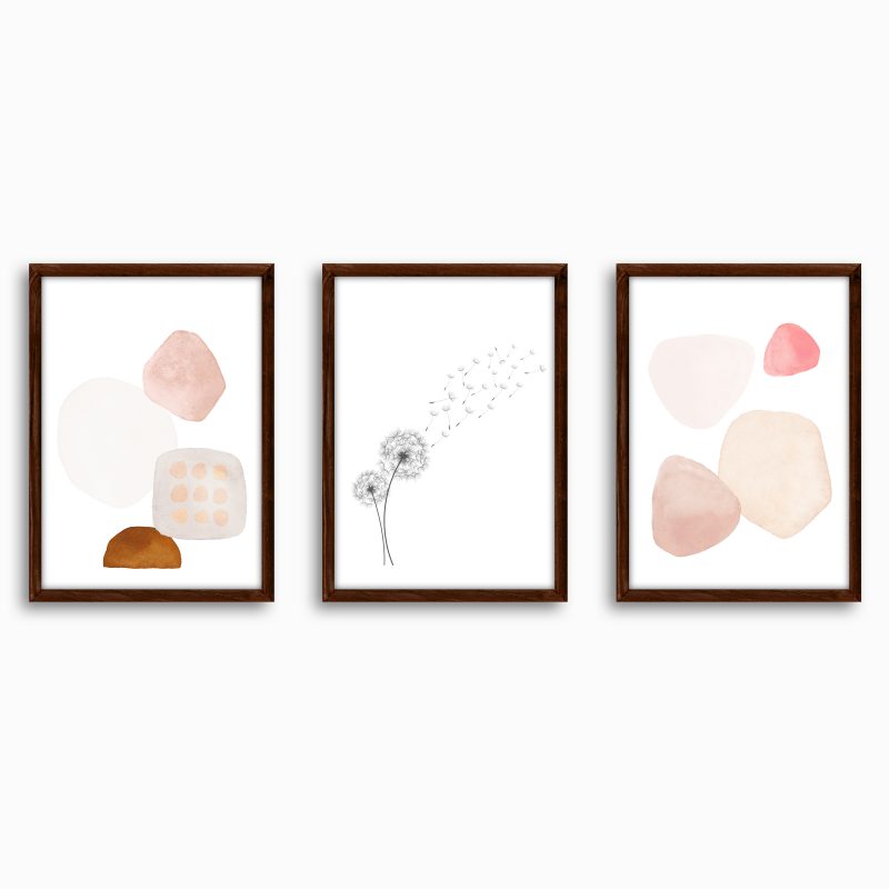 Blush, abstract shapes