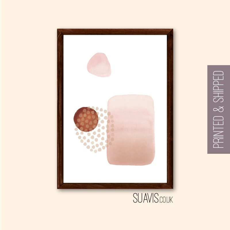 Abstract Shapes Print Wall Art, Home Decor, Trendy Flower Abstract Art Print Unframed Decor