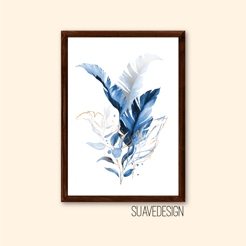 Abstract Tropical Leave Art Print. Wall Art, Home Decor, Trendy Abstract Art Print