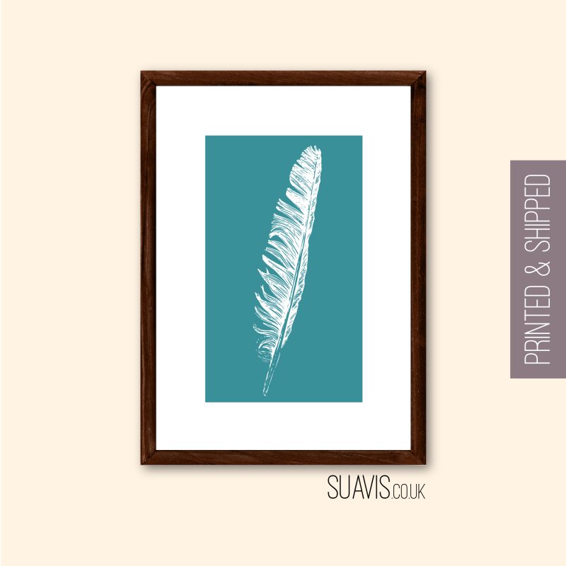 Abstract Feather Art Print. Wall Art, Home Decor, Trendy Abstract Art Print