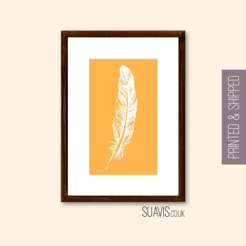 Abstract Feather Art Print. Wall Art, Home Decor, Trendy Abstract Art Print
