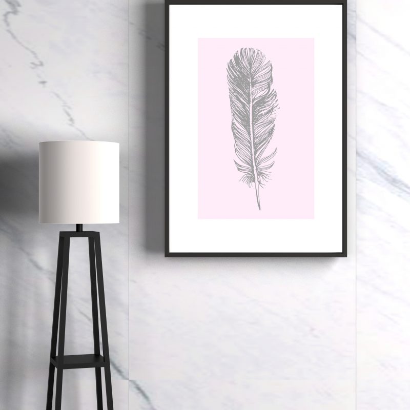 Abstract Feather Art Print. Wall Art, Home Decor, Trendy Abstract Art Print