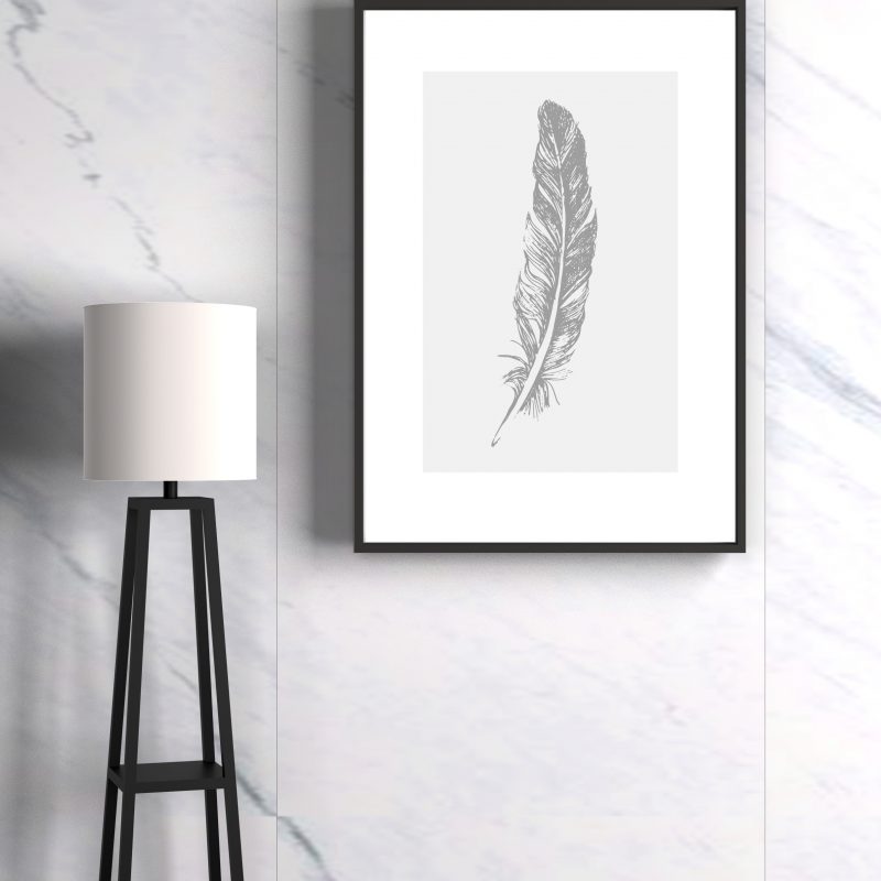 Abstract Feather Art Print. Wall Art, Home Decor, Trendy Abstract Art Print