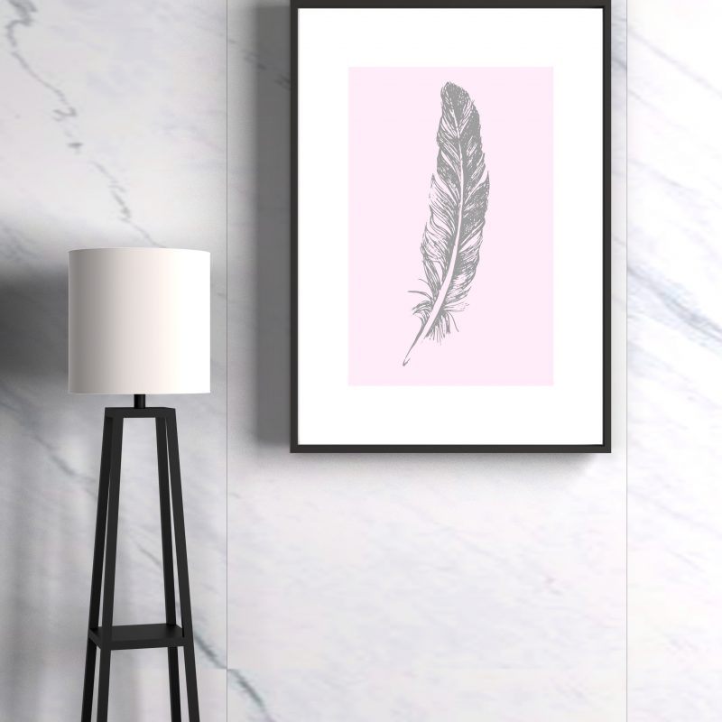 Abstract Feather Art Print. Wall Art, Home Decor, Trendy Abstract Art Print
