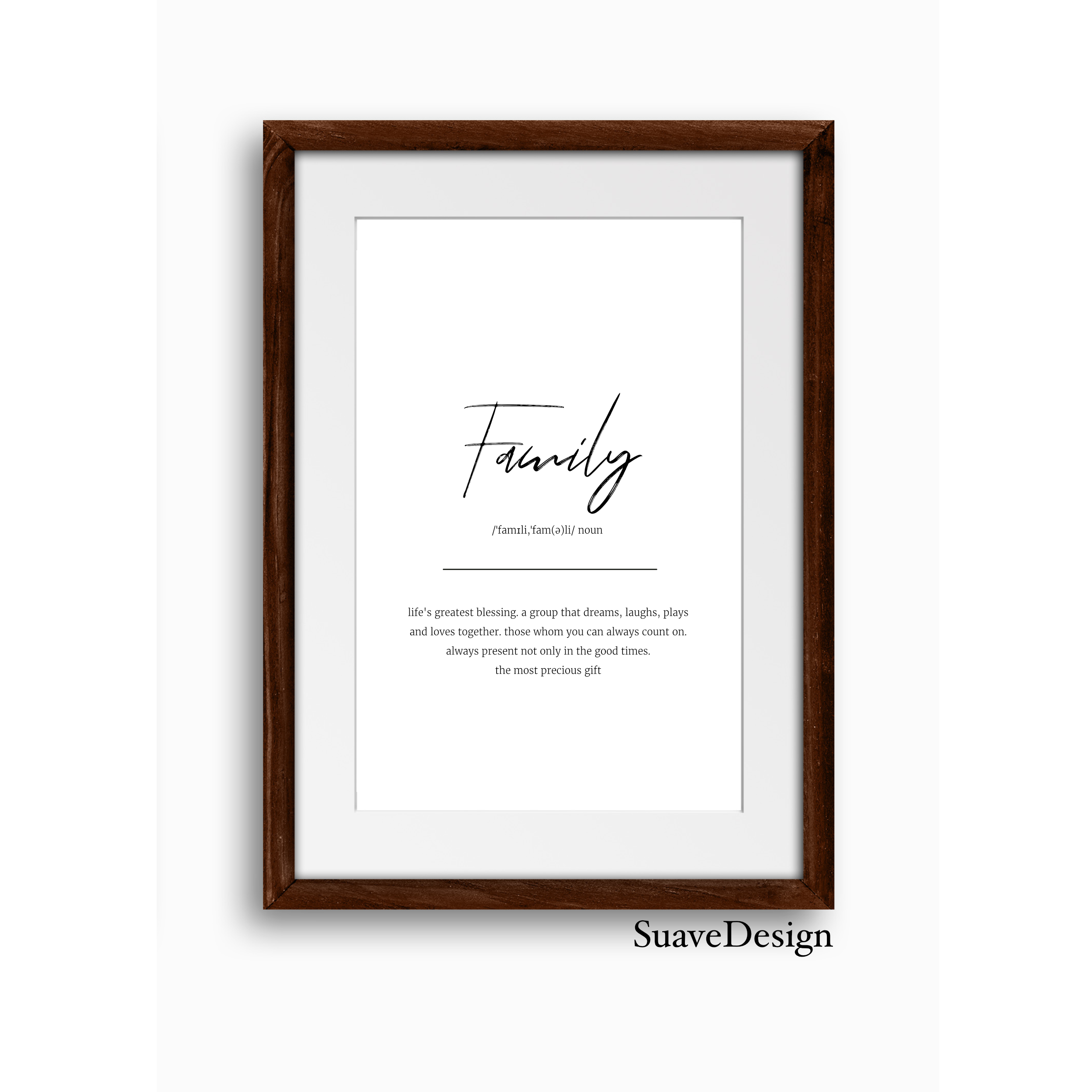Home, Family, Love Definition Print, Bathroom Toilet Wall Art Prints Large Quote for Toilets & Home Decor