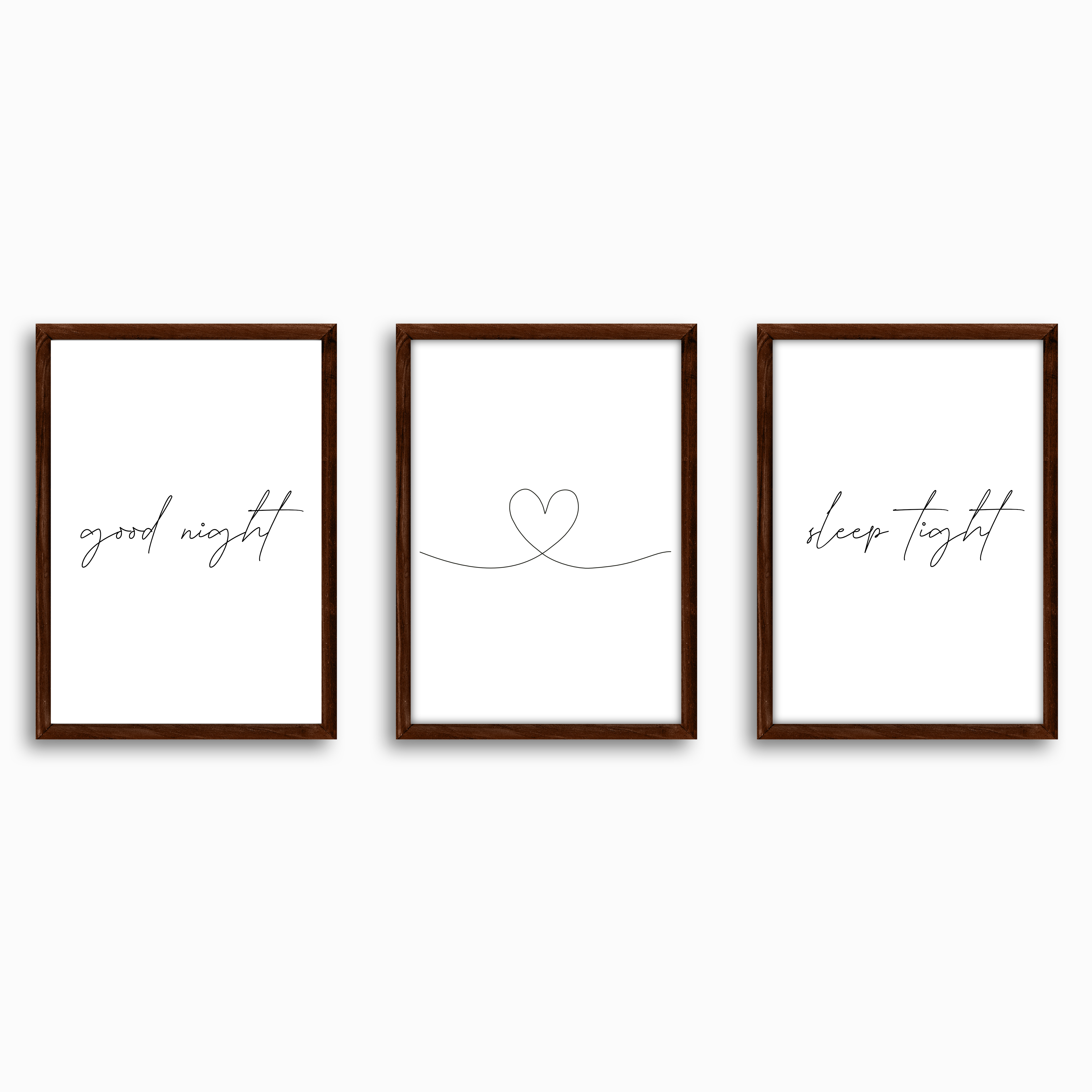 Good Night Sleep Tight Print Set, Set of 3 Wall Decor Art Prints