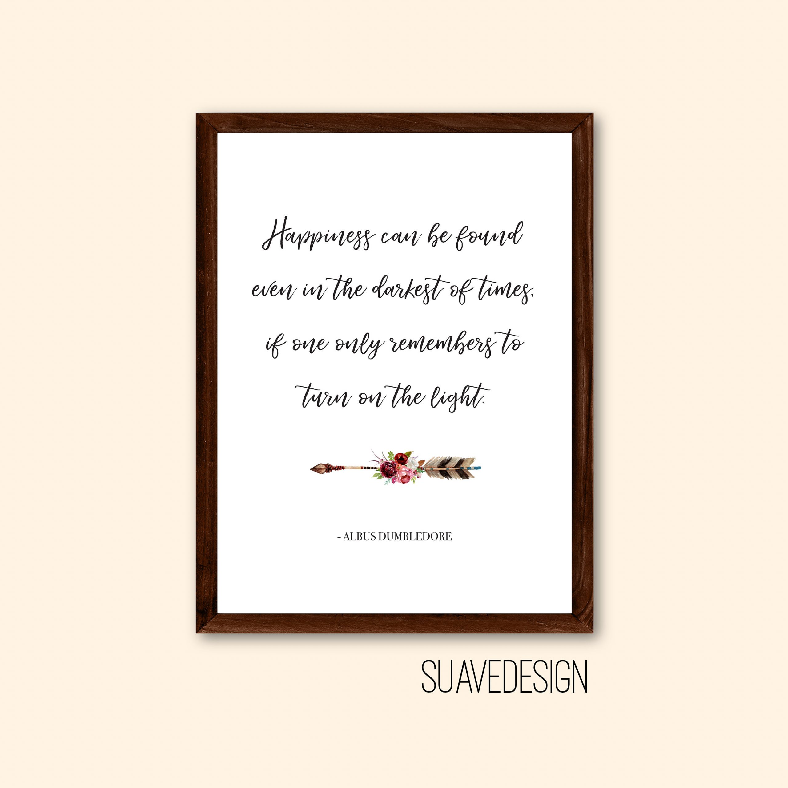 Harry Potter Quote Print Inspiring Minimalist Wall Art Print