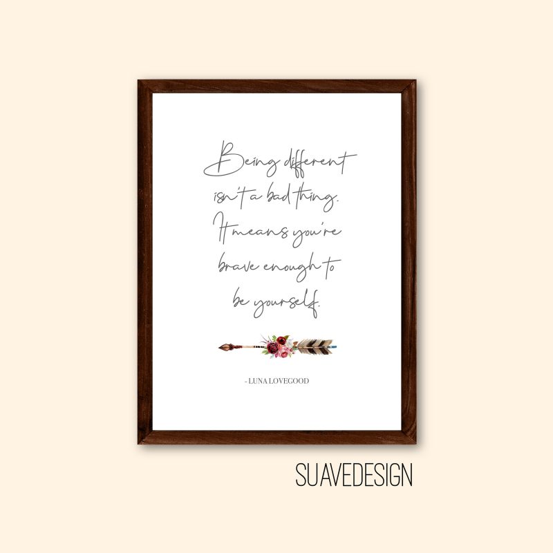 Harry Potter / Luna Lovegood Quote Print Minimalist Wall Art Famous