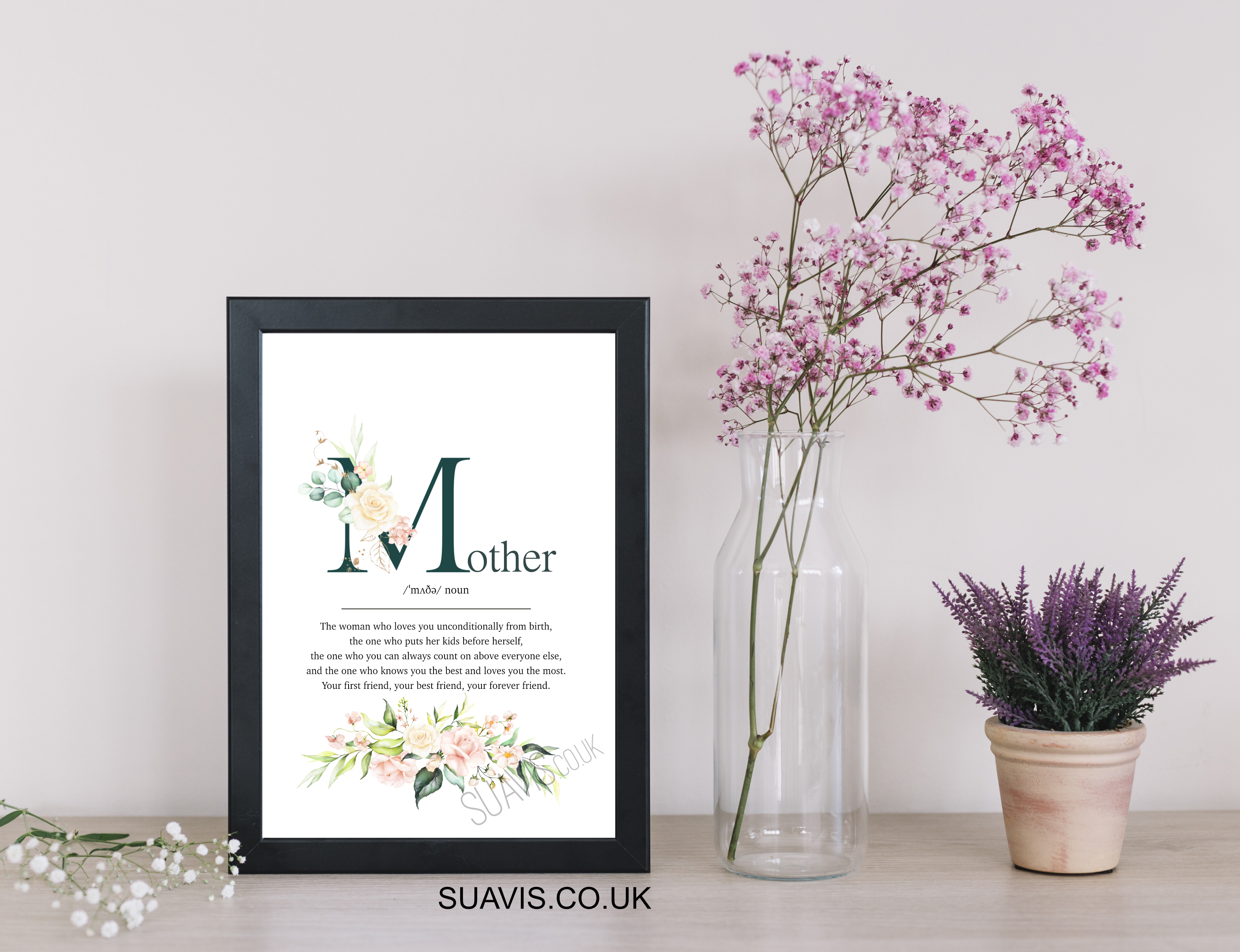 Mother definition prints, mother's day, mum gift, wall decor print, mum presents, family print, gift for mum & daughter, lockdown birthday