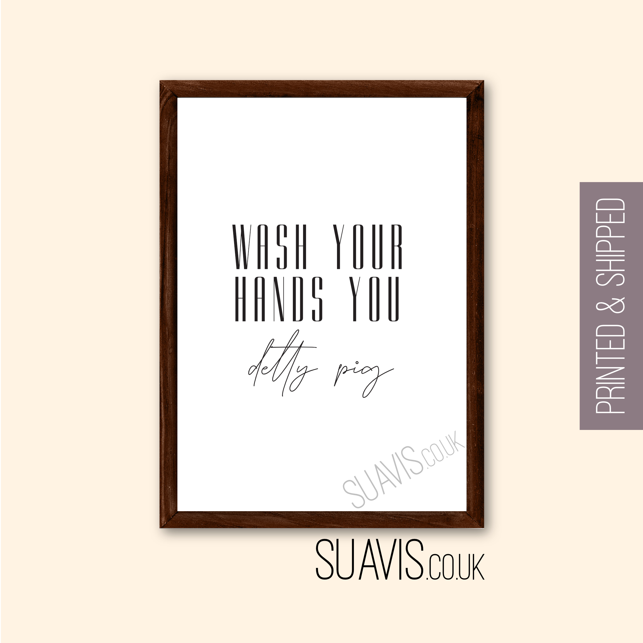 Wash Your Hands You Detty Print, Bathroom Toilet Wall Art Prints