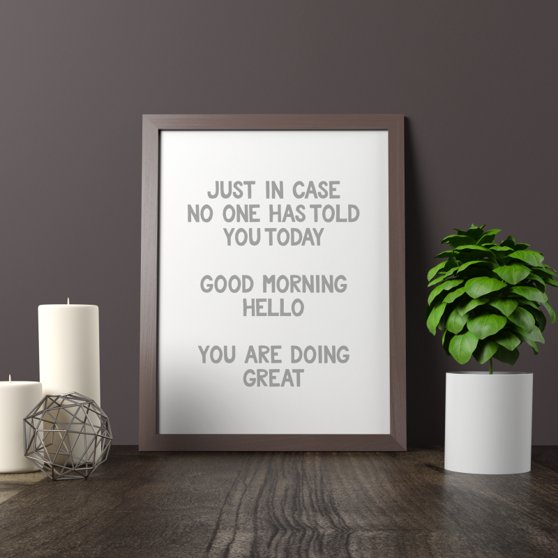 Good Morning and Hello!