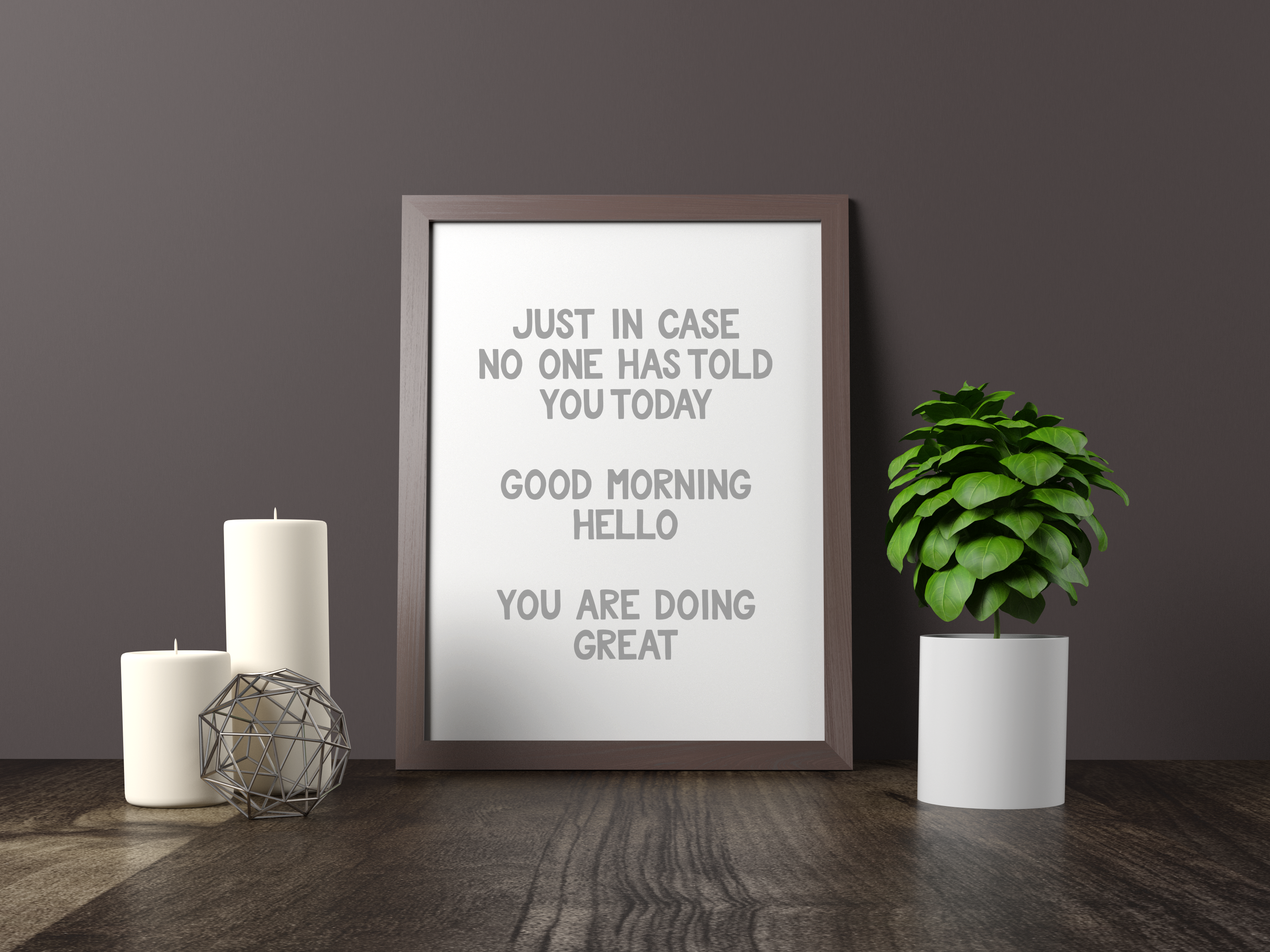 Good Morning and Hello!