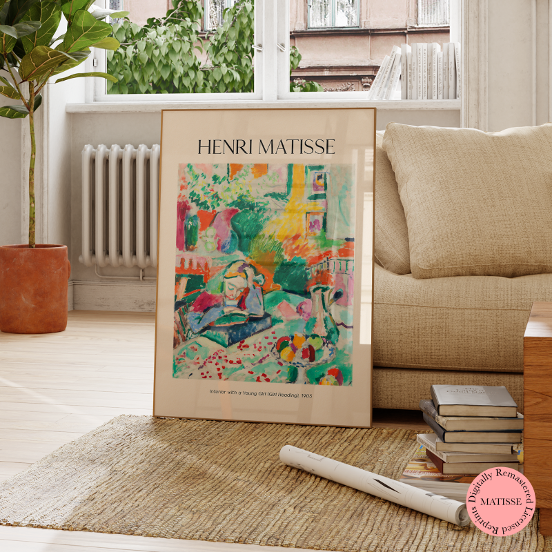 Matisse - Interior with a Young Girl (Girl Reading) (1905)