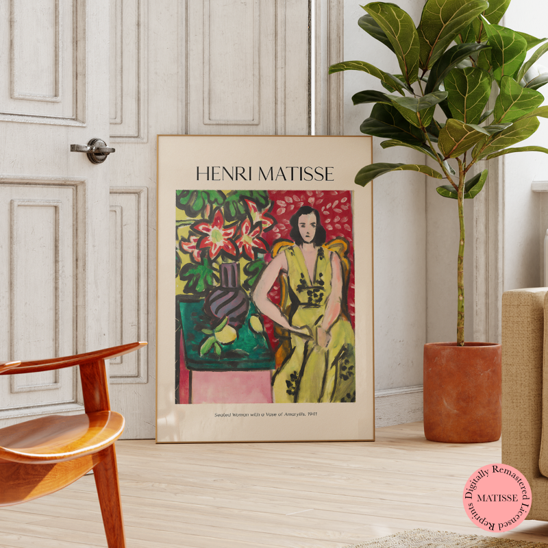 Matisse - Seated Woman with a Vase of Amaryllis (1941)