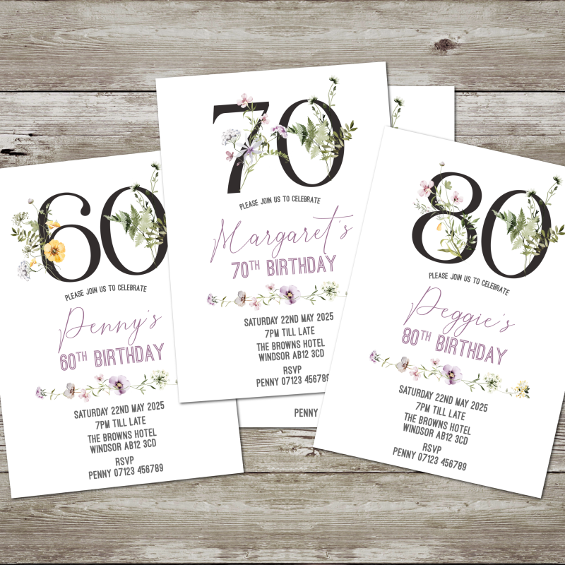 Birthday Party Invitations (pack of 12)