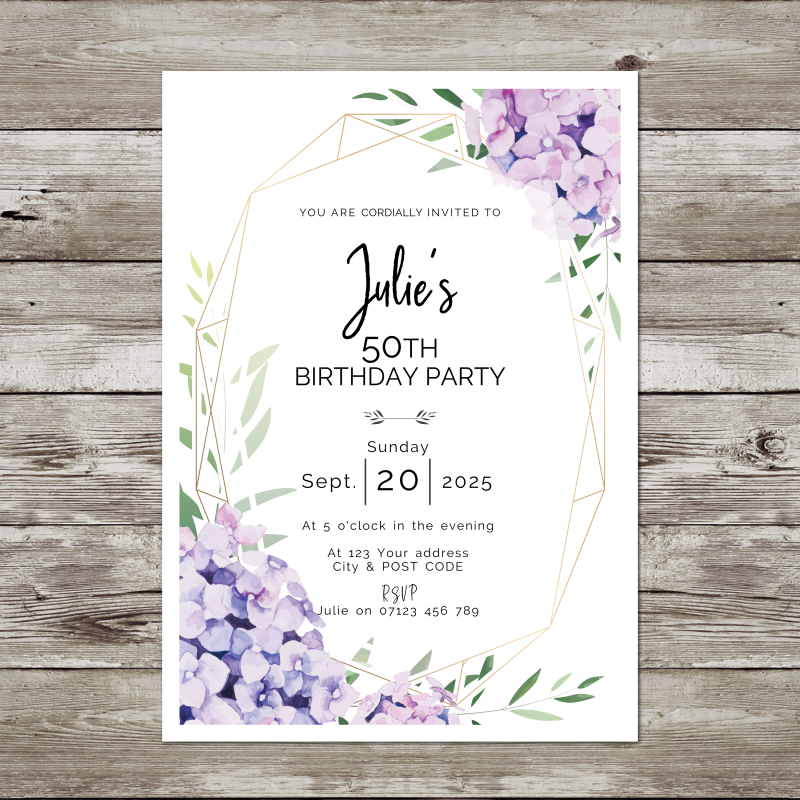 Birthday Party Invitations (pack of 12)