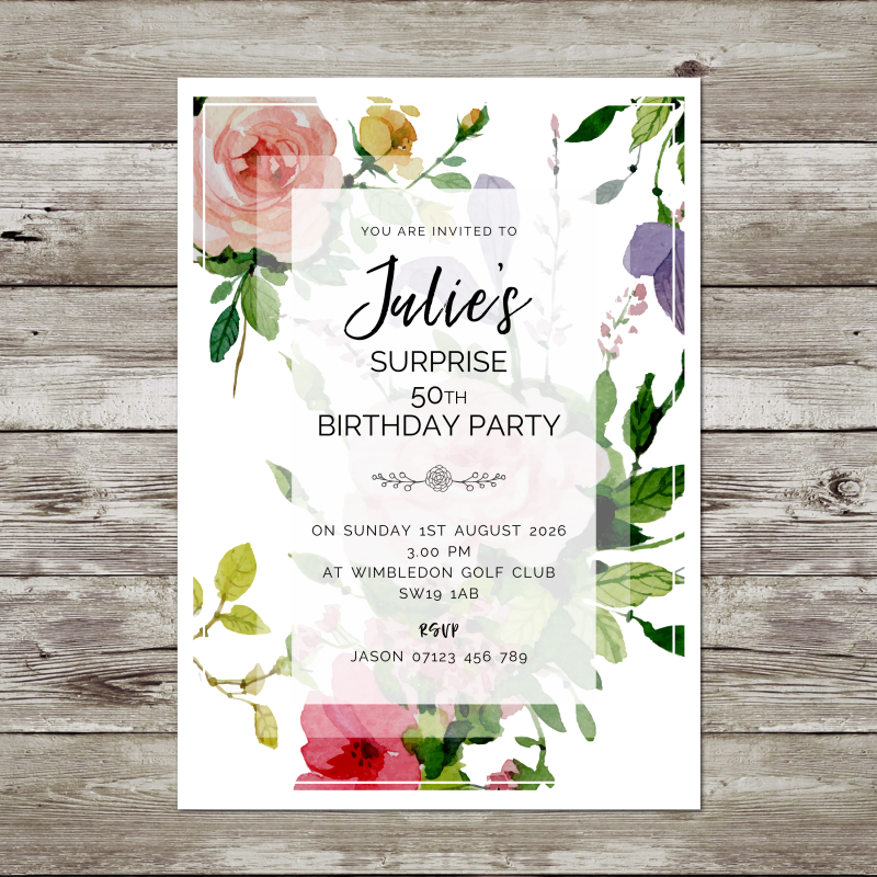 Birthday Party Invitations (pack of 12)