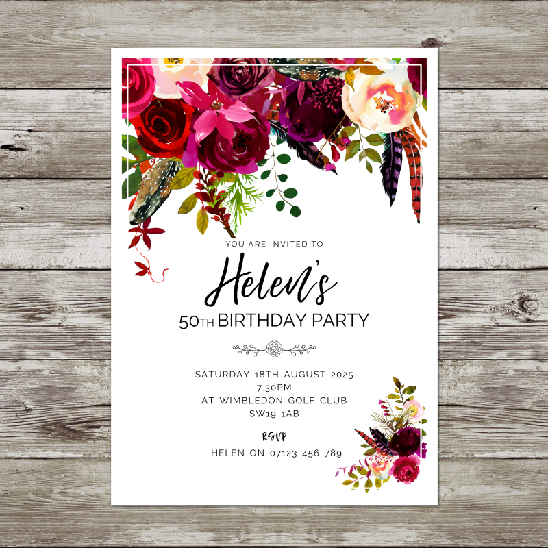 Birthday Party Invitations (pack of 12)