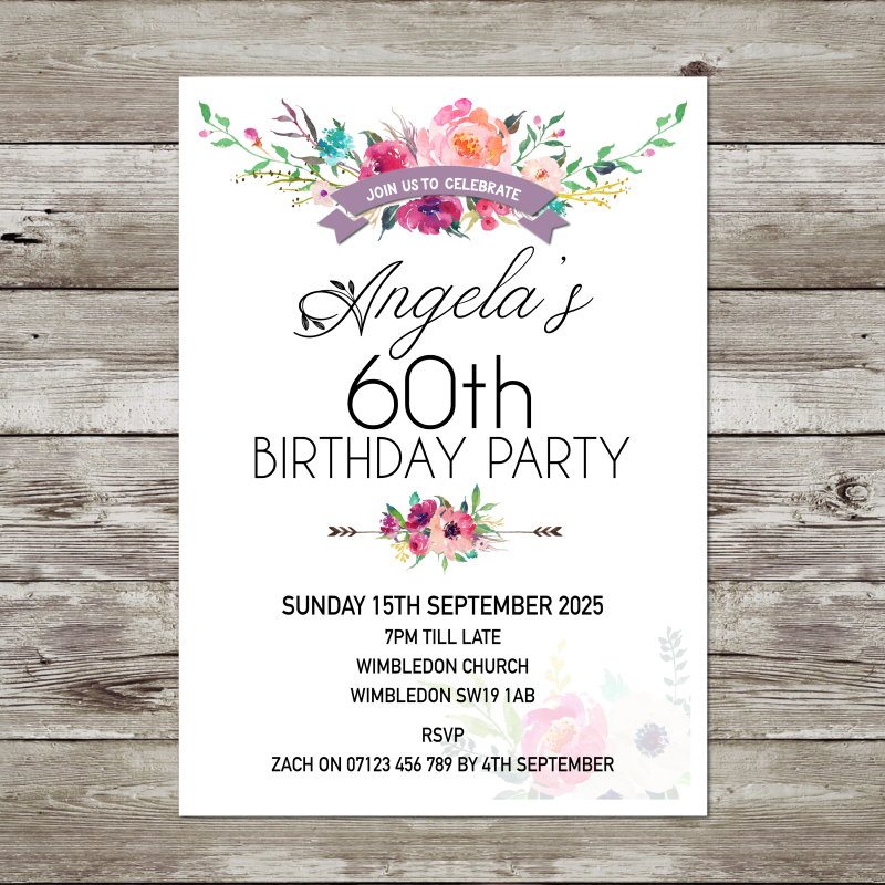 Birthday Party Invitations (pack of 12)