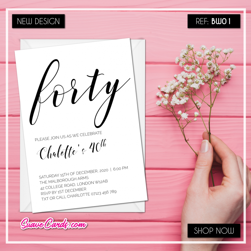 Birthday Party Invitations (pack of 12)