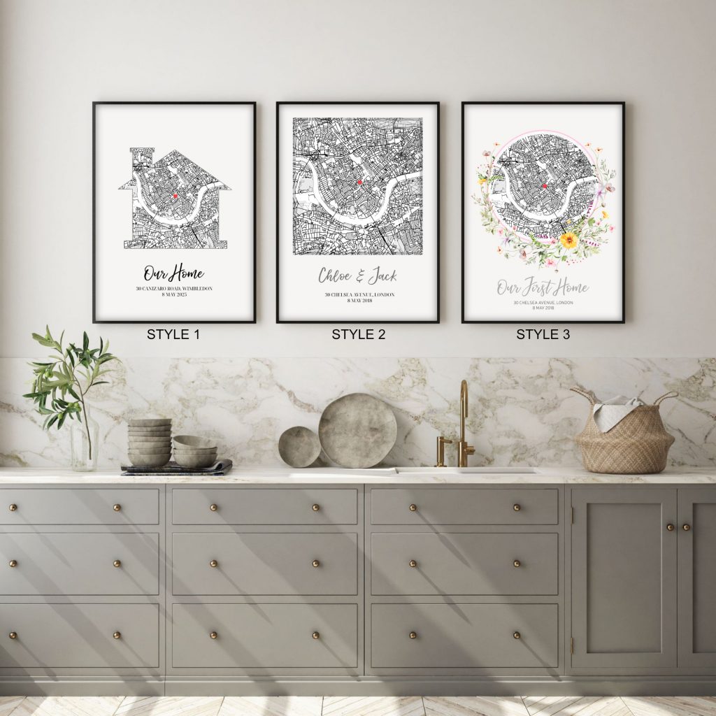 House map prints, perfect housewarming gifts