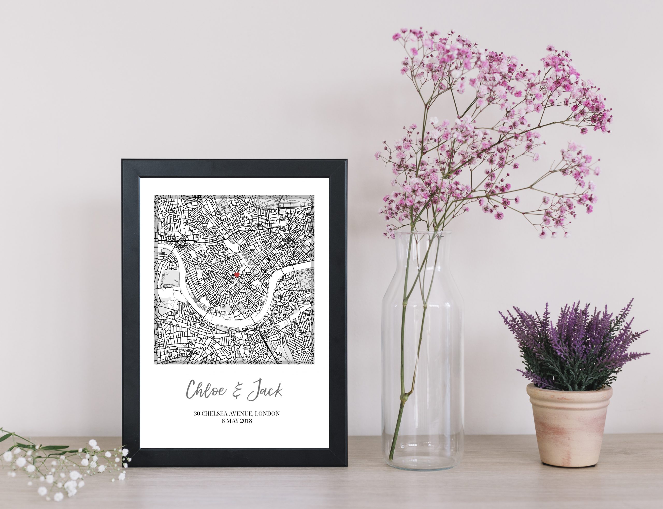 Personalised Custom Home Map, New First Time Home Buyer, Housewarming Gift Print Poster, House Map - Image 2