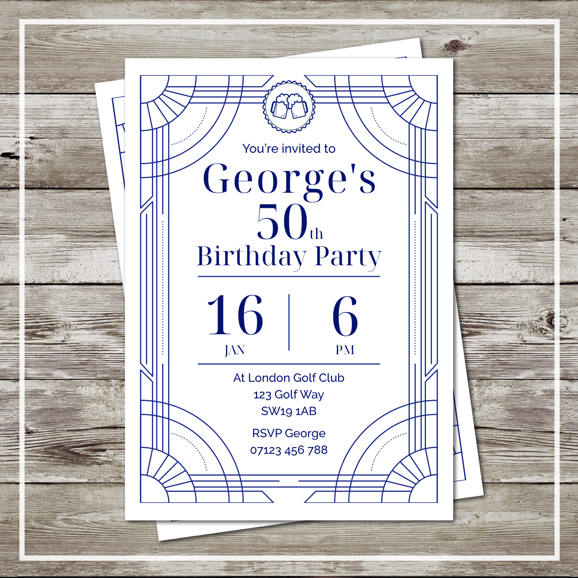 Birthday Party Invitations (pack of 12)