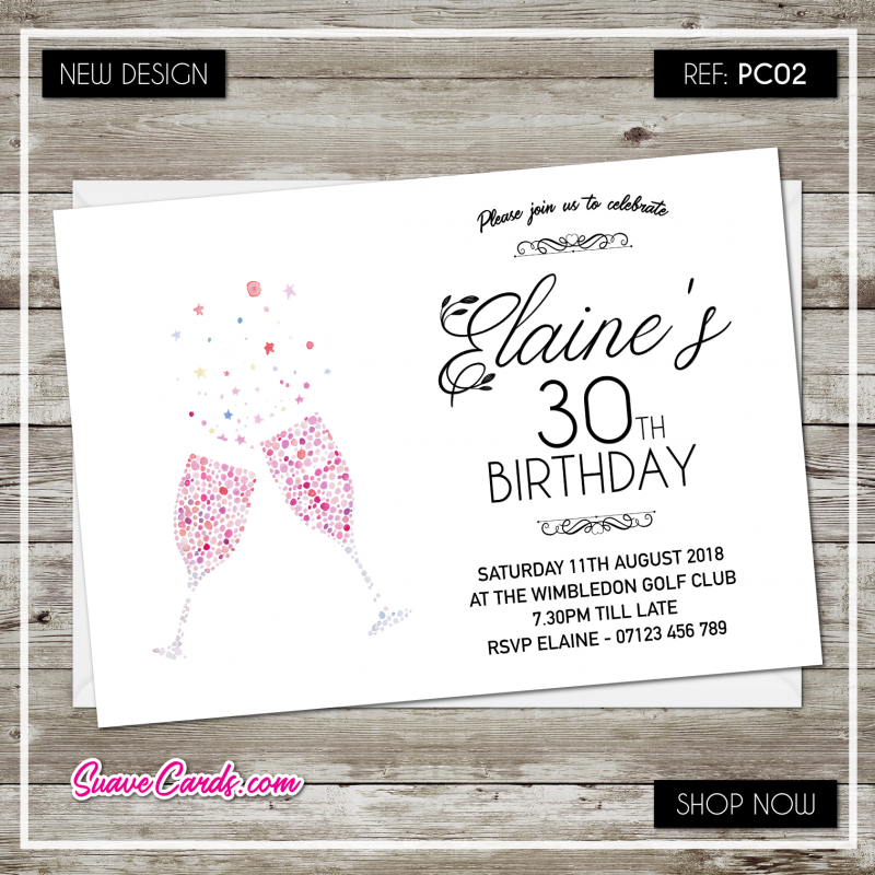 Birthday Party Invitations (pack of 12)