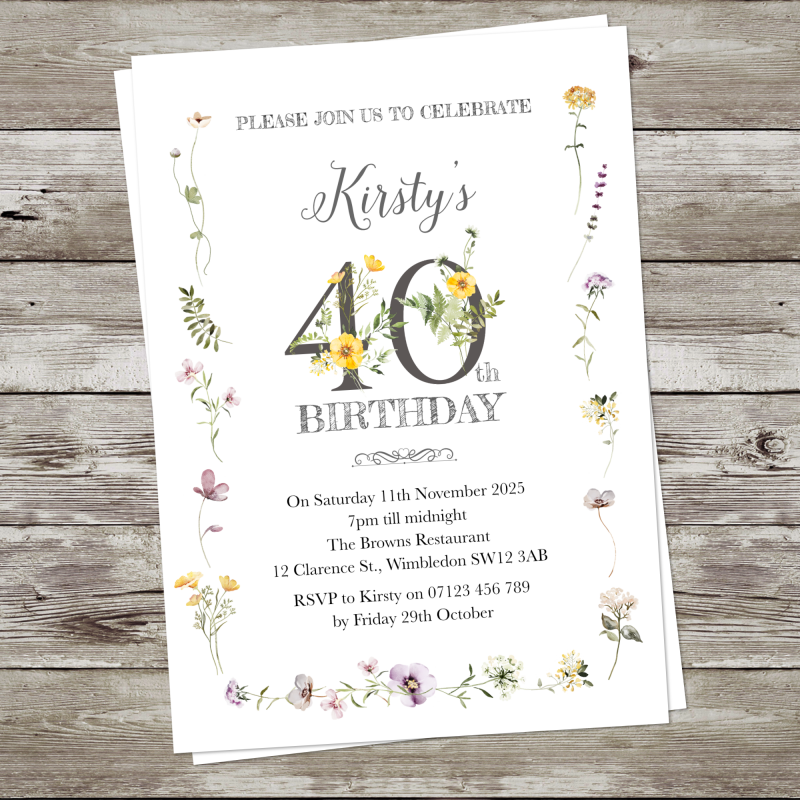 Birthday Party Invitations (pack of 12)