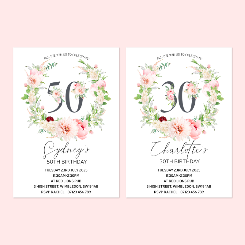 Birthday Party Invitations (pack of 12)