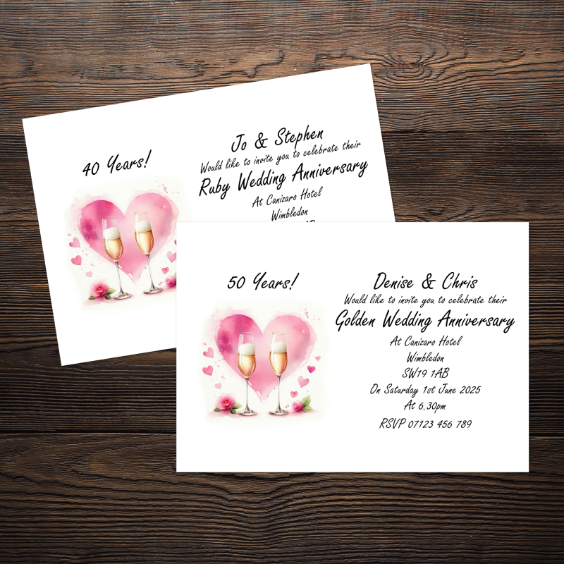 Anniversary Party Invitations (pack of 12)