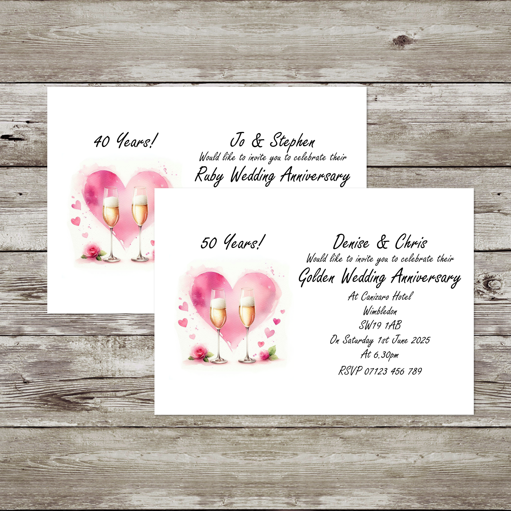 Anniversary Party Invitations (pack of 12) - Image 4