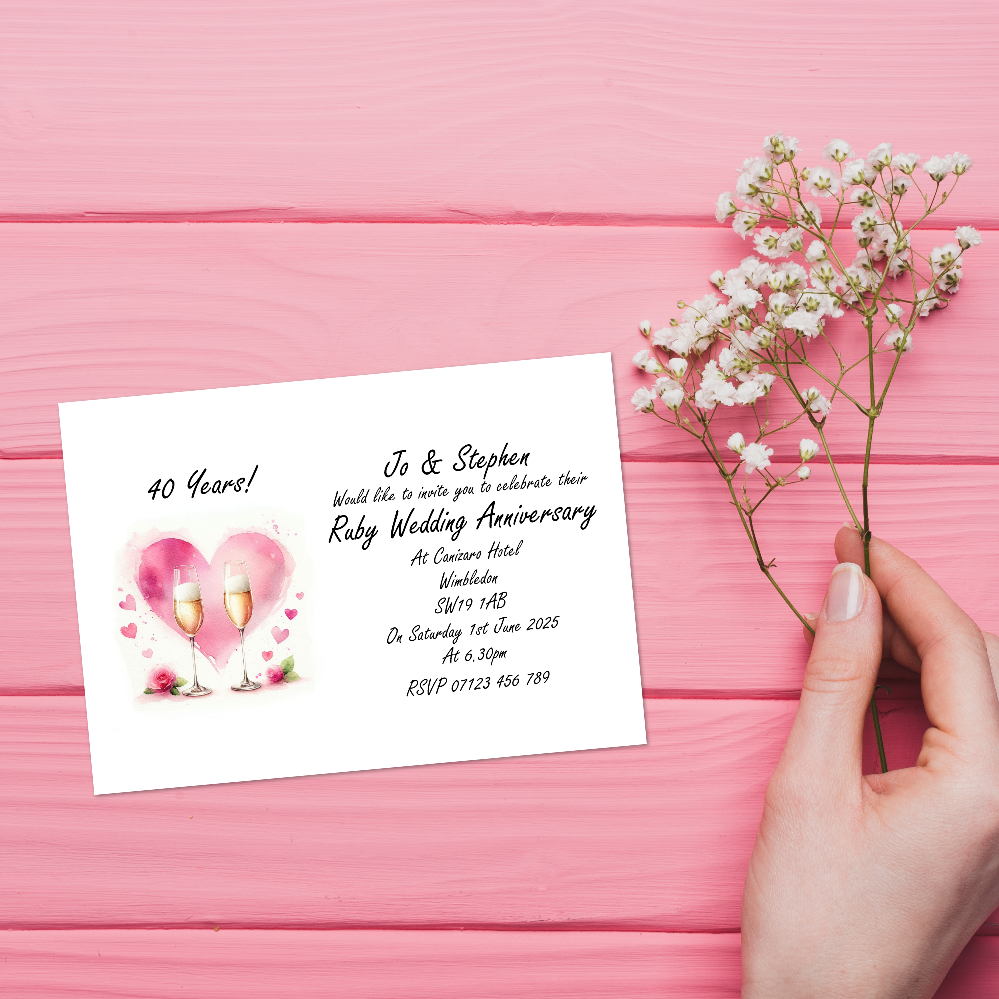 Anniversary Party Invitations (pack of 12) - Image 5