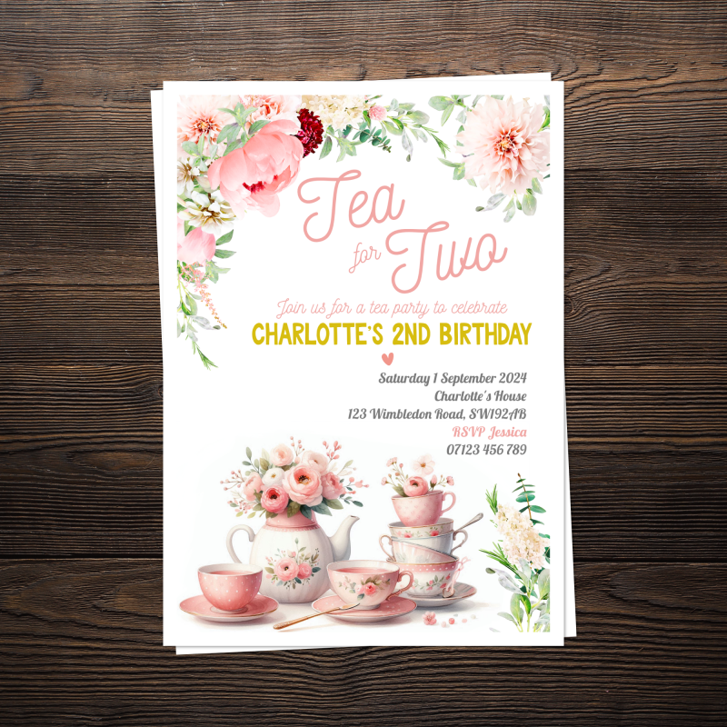 Tea Party Invitations (pack of 12)